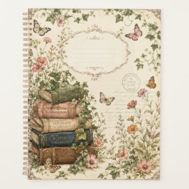 Vintage Botanische Bücher & Ivy Cottagecore Planer
