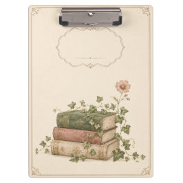 Vintage Botanische Bücher & Ivy Cottagecore Planer Klemmbrett
