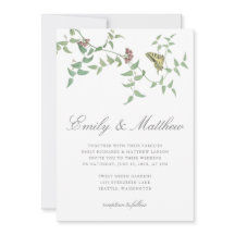 Vintage Botanische Butterfly-Hochzeit
