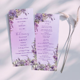 Vintage Botanische Butterfly-Hochzeit Programm