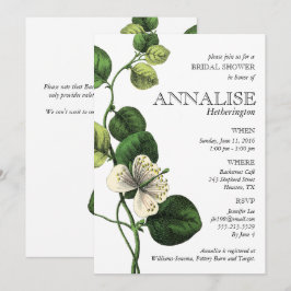 Vintage botanische Chic-Brautparty-Einladungen Einladung