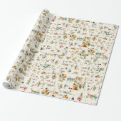 Vintage botanische Collage Geschenkpapier (Ungerollt)