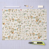 Vintage botanische Collage Seidenpapier (Handwerk)