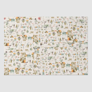 Vintage botanische Collage Seidenpapier