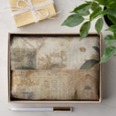 Vintage botanische Collage Seidenpapier (Geschenk)