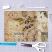 Vintage botanische Collage Seidenpapier (Handwerk)