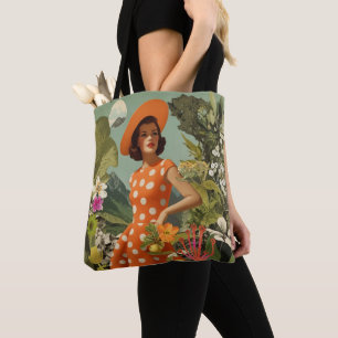 Vintage Botanische Collage Tote Bag Tasche