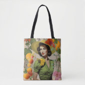 Vintage Botanische Collage Tote Bag Tasche (Vorderseite)