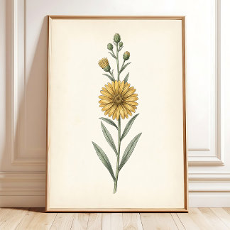 Vintage Botanische Cottage-Core-Wandkunst Poster