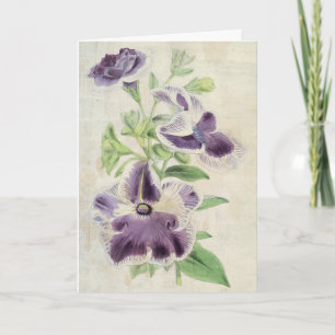 Vintage botanische Eclipse & Annie Kien Petunias Karte