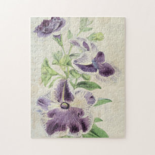 Vintage botanische Eclipse & Annie Kien Petunias Puzzle
