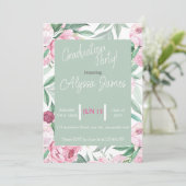 Vintage botanische Einladung (Stehend Vorderseite)