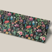 Vintage botanische Elegance Black Fliese