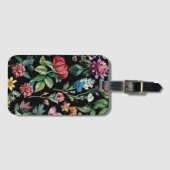 Vintage botanische Elegance Black Gepäckanhänger (Vorderseite (Horizontal))