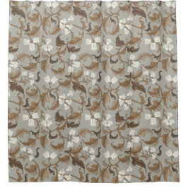 Vintage botanische Eleganz Duschvorhang