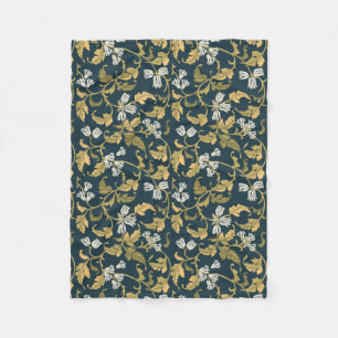 Vintage botanische Eleganz   Fleecedecke