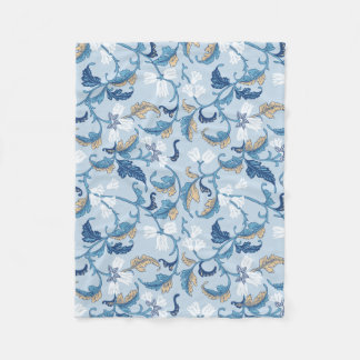 Vintage botanische Eleganz Fleecedecke