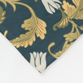 Vintage botanische Eleganz Fleecedecke (Ecke)