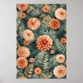 Vintage botanische Eleganz Poster (Vorne)