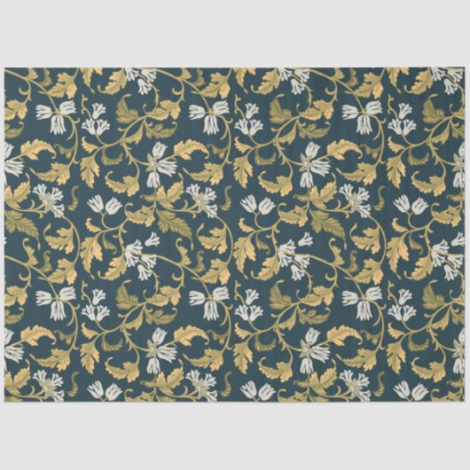 Vintage botanische Eleganz Seidenpapier (Vorderseite)