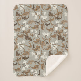 Vintage botanische Eleganz Sherpadecke