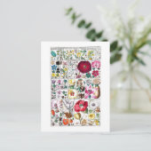 VINTAGE BOTANISCHE ERHEBUNG POSTCARD POSTKARTE (Stehend Vorderseite)