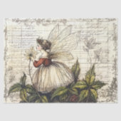 Vintage botanische Fee mit antiker Schrift Seidenpapier (Vorderseite)