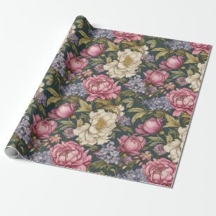 Vintage botanische Flora Geschenkpapier