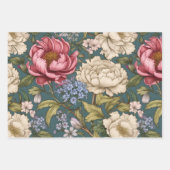 Vintage botanische Flora Geschenkpapier Set (Vorderseite)