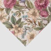 Vintage botanische Flora Seidenpapier (Detail)