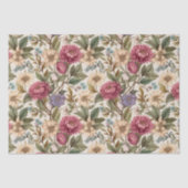 Vintage botanische Flora Seidenpapier (Vorderseite)