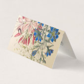 Vintage botanische Flora Visitenkarten (Rückseite)