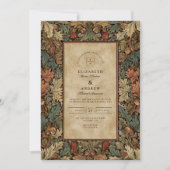 Vintage botanische Foliage Einladung (Vorderseite)