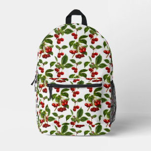 Vintage botanische Fuchsia-Rosa-Kirschen drucken Bedruckter Rucksack