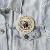 Vintage Botanische Gedenkfeier des Lebens Button (Beispiel)