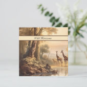 Vintage botanische Giraffen, anpassbar (Stehend Vorderseite)