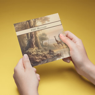 Vintage botanische Giraffen, anpassbar