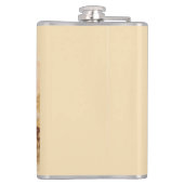 Vintage botanische Giraffen anpassbar Flachmann (Rückseite)