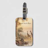 Vintage botanische Giraffen, anpassbar Gepäckanhänger (Vorderseite Vertikal)