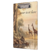 Vintage botanische Giraffen, anpassbar Klemmbrett (Links)