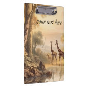 Vintage botanische Giraffen, anpassbar Klemmbrett (Rechts)