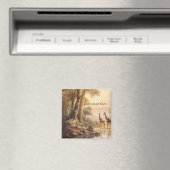 Vintage botanische Giraffen, anpassbar Magnet (In Situ (Geschirrspüler))