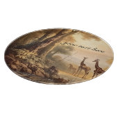 Vintage botanische Giraffen, anpassbar Schneidebrett (Ecke)