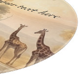 Vintage botanische Giraffen, anpassbar Schneidebrett (Ecke)
