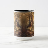 Vintage botanische Giraffen, anpassbar Zweifarbige Tasse (Mittel)