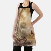 Vintage botanische Giraffenlandschaft am Fluss Schürze (InSitu)