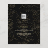 Vintage BOTANISCHE GOLD-Hochzeit Flyer (Hinten)