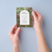 Vintage Botanische Grüne Terrakotta Hochzeit einla Flyer (Gruppe)