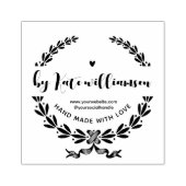 Vintage botanische Handarbeit von Gummistempel (Prägung)