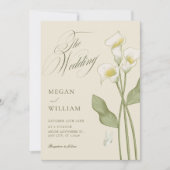 Vintage botanische Hochzeit Einladung (Vorderseite)